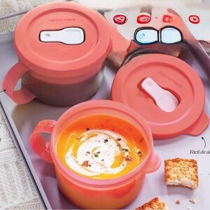 Tupperware soup mug